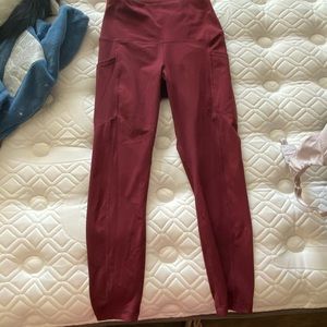 Maroon/Burgundy Yogalicious Leggings
